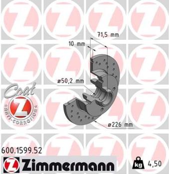 Sportremsscheiben gelocht HA, Ø 226,0 x 10 mm (600.1599.52), Seat / VW